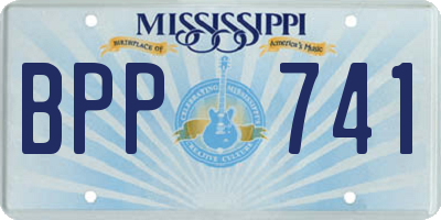 MS license plate BPP741