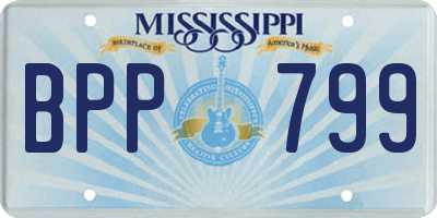 MS license plate BPP799