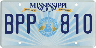 MS license plate BPP810