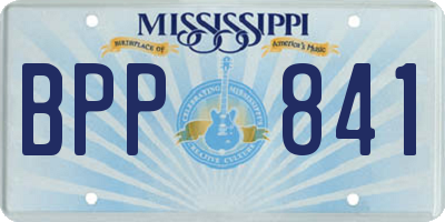 MS license plate BPP841