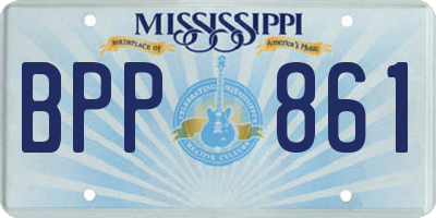 MS license plate BPP861