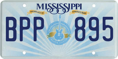 MS license plate BPP895