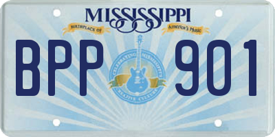 MS license plate BPP901