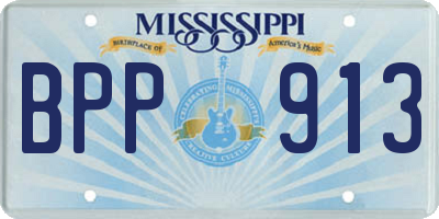 MS license plate BPP913