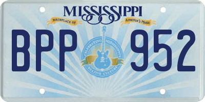 MS license plate BPP952