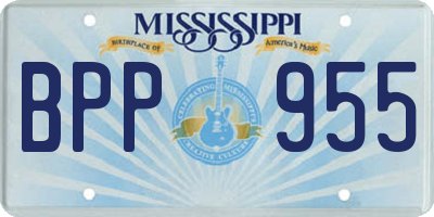 MS license plate BPP955