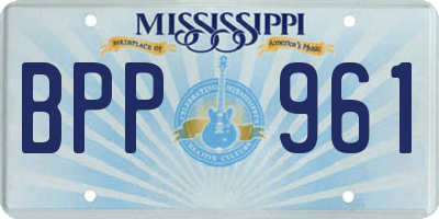 MS license plate BPP961