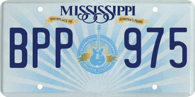 MS license plate BPP975