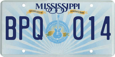 MS license plate BPQ014