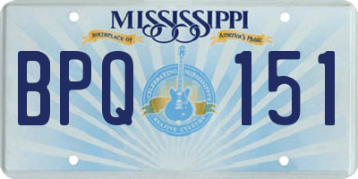 MS license plate BPQ151