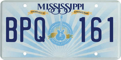 MS license plate BPQ161