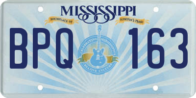 MS license plate BPQ163