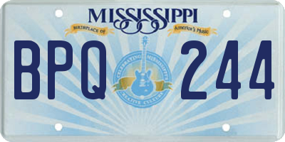 MS license plate BPQ244