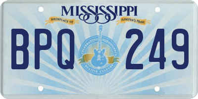 MS license plate BPQ249