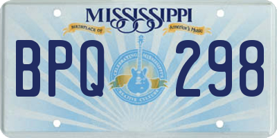 MS license plate BPQ298