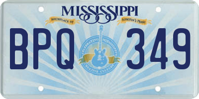 MS license plate BPQ349