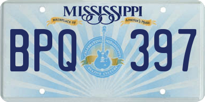 MS license plate BPQ397