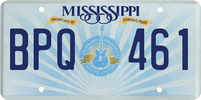 MS license plate BPQ461