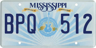 MS license plate BPQ512