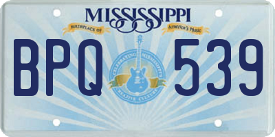 MS license plate BPQ539