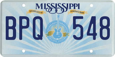 MS license plate BPQ548
