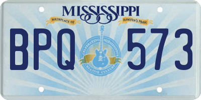 MS license plate BPQ573