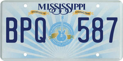 MS license plate BPQ587