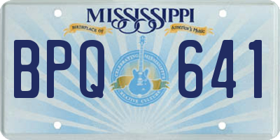 MS license plate BPQ641