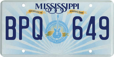 MS license plate BPQ649