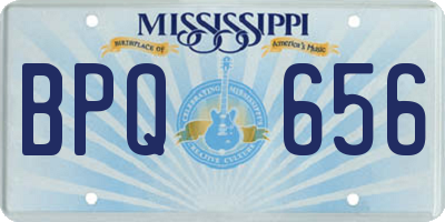 MS license plate BPQ656