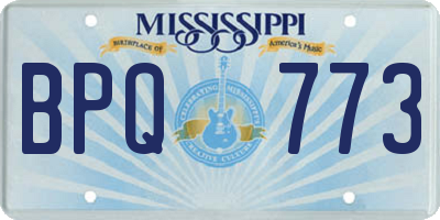 MS license plate BPQ773