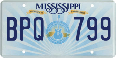 MS license plate BPQ799