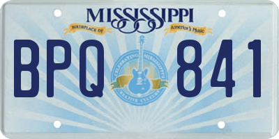 MS license plate BPQ841
