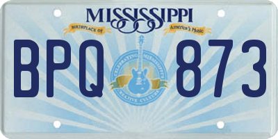 MS license plate BPQ873