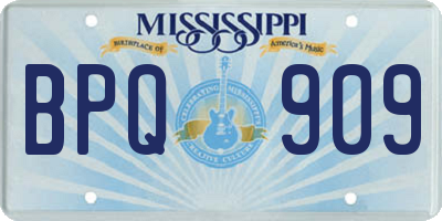 MS license plate BPQ909