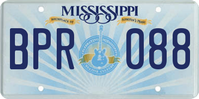 MS license plate BPR088