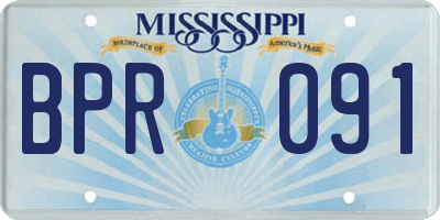 MS license plate BPR091