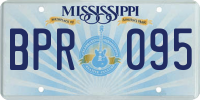 MS license plate BPR095