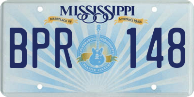 MS license plate BPR148