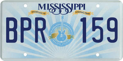 MS license plate BPR159