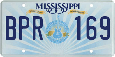 MS license plate BPR169