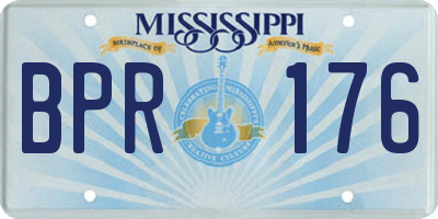 MS license plate BPR176