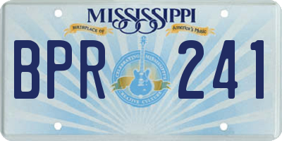MS license plate BPR241