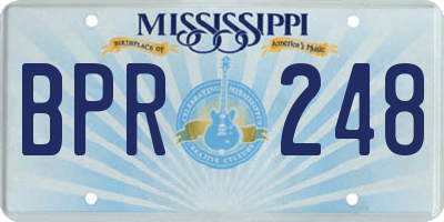MS license plate BPR248