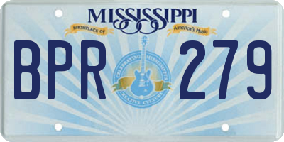 MS license plate BPR279