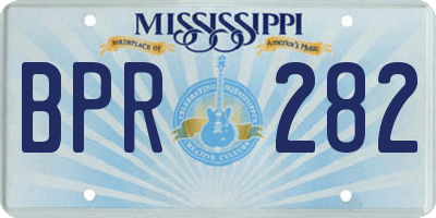 MS license plate BPR282