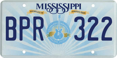 MS license plate BPR322