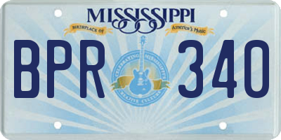 MS license plate BPR340