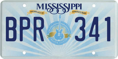MS license plate BPR341