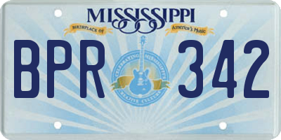 MS license plate BPR342